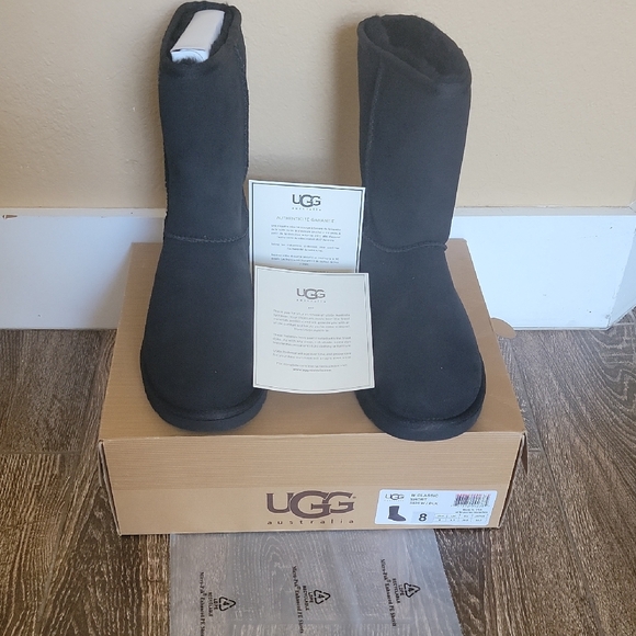 UGG Classic Black Winter Boots - Picture 2 of 16